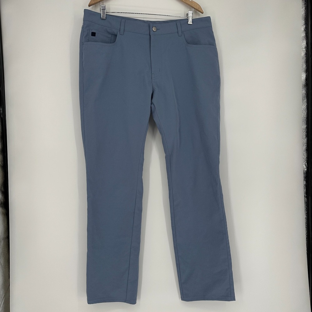 Peter Millar Crown Crafted Blue Pants Performance Golf Bingham 5 Pocket 38x31